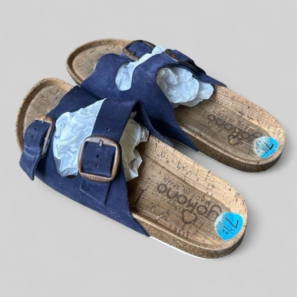 Yokono Sandals with leather upper and corken soles Made in Spain Womens Size 7.5 - Picture 2 of 7